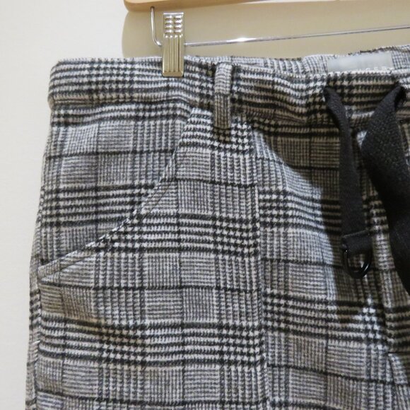 KRUGER Made in Japan Wool Blend Plaid Cargo Buckle Pants Street Avant Garde Sz M - Picture 10 of 16